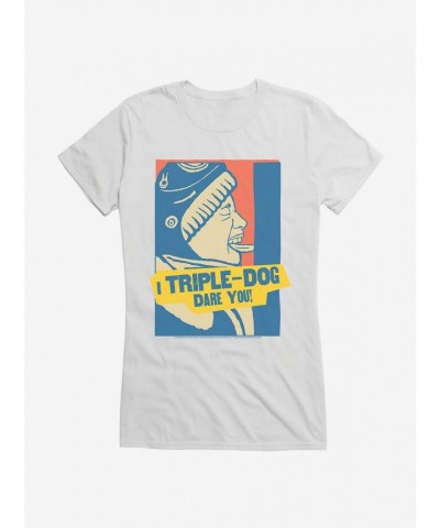 A Christmas Story Triple Dog Dare Lightweight Cotton Girls T-Shirt A Christmas Story Triple Dog Dare Lightweight Cotton Girls T-Shirt