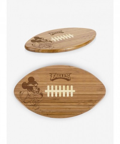 Disney Mickey Mouse NFL Philadelphia Eagles Bamboo Football Cutting Board