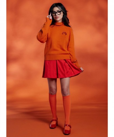 Velma-Inspired Scooby-Doo Pleated Skirt for Girls