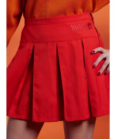 Velma-Inspired Scooby-Doo Pleated Skirt for Girls