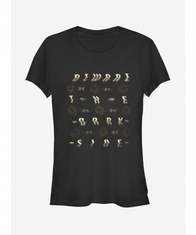 Star Wars The Last Jedi Beware Dark Side Fitted Girls T-Shirt - Black