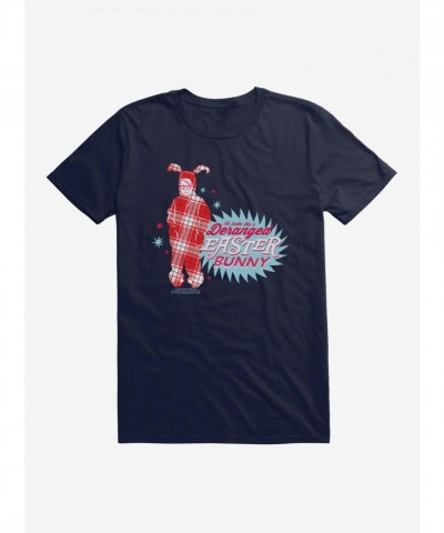 A Festive Plaid T-Shirt Featuring a Deranged Easter Bunny for Men