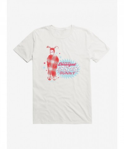 A Festive Plaid T-Shirt Featuring a Deranged Easter Bunny for Men