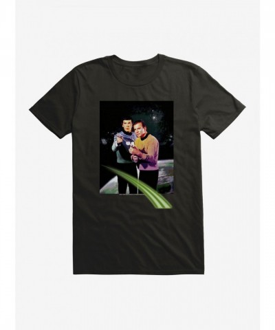 Star Trek Spock and Kirk Action Scene Men's T-Shirt