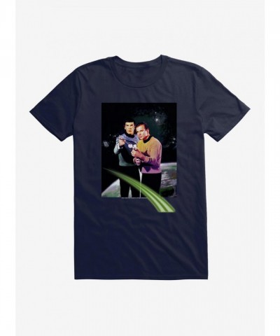 Star Trek Spock and Kirk Action Scene Men's T-Shirt