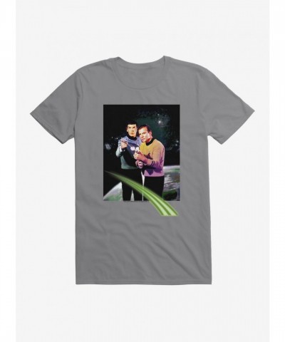 Star Trek Spock and Kirk Action Scene Men's T-Shirt