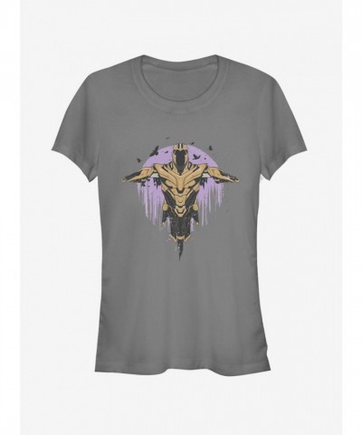 Marvel Thanos Scarecrow Avengers T-Shirt for Girls - Charcoal Grey