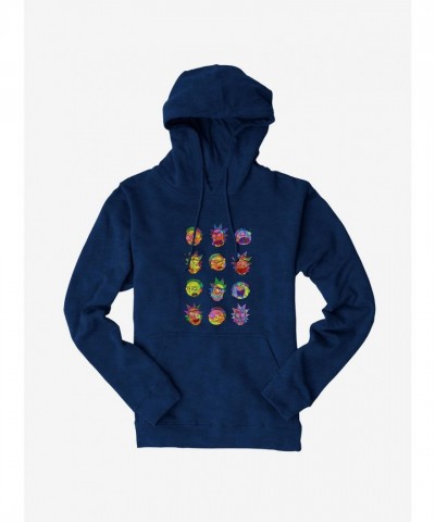 Rick And Morty Many Faces Men's Hoodie