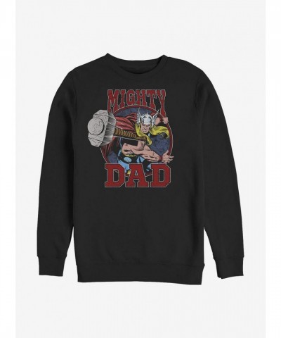 Marvel Mighty Thor Dad's Crewneck Sweatshirt - Black
