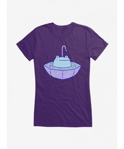 Rainylune The Frog Son Umbrella Girls Junior Tee