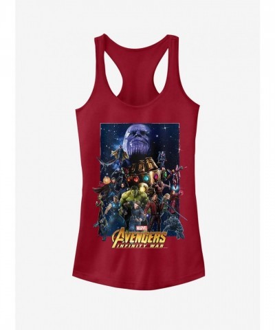 Marvel Avengers Infinity War Fitted Tank Top for Girls - GREY