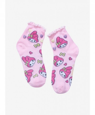 My Melody Cute Heart Button Ankle Socks for Girls My Melody Cute Heart Button Ankle Socks for Girls