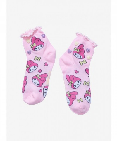 My Melody Cute Heart Button Ankle Socks for Girls My Melody Cute Heart Button Ankle Socks for Girls