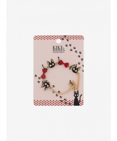 Studio Ghibli Kiki's Jiji Charm Gold-Tone Bracelet for Girls