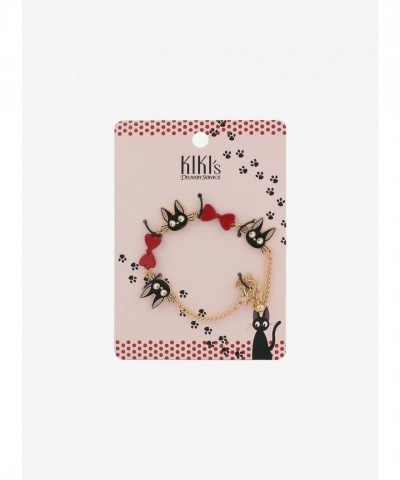 Studio Ghibli Kiki's Jiji Charm Gold-Tone Bracelet for Girls