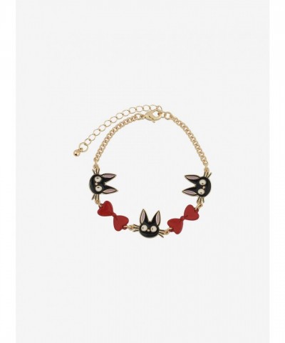 Studio Ghibli Kiki's Jiji Charm Gold-Tone Bracelet for Girls