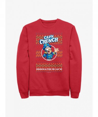 Capn Crunch Ugly Christmas Sweater in Red for Men