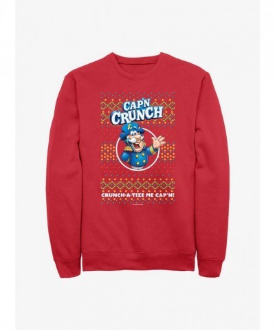Capn Crunch Ugly Christmas Sweater in Red for Men