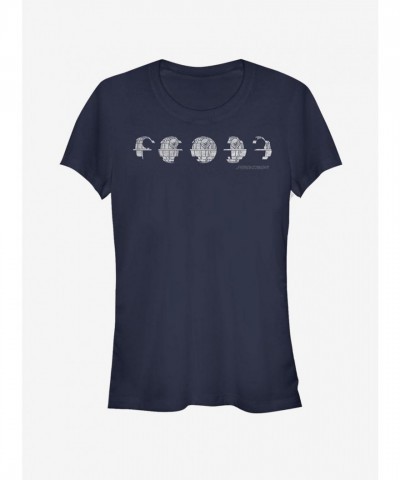 Star Wars Blue Death Star Phase Tee for Girls
