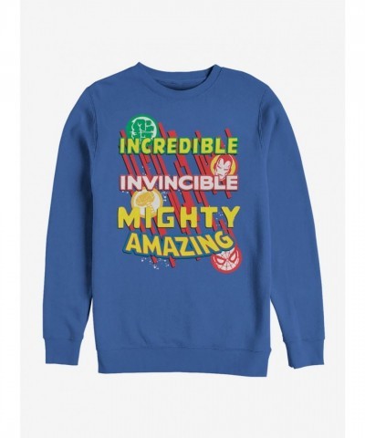 Marvel Blue Unisex Awesomeness Sweatshirt